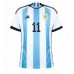 Argentina Angel Di Maria #11 Hjemmebanetrøje VM 2022 Kort ærmer